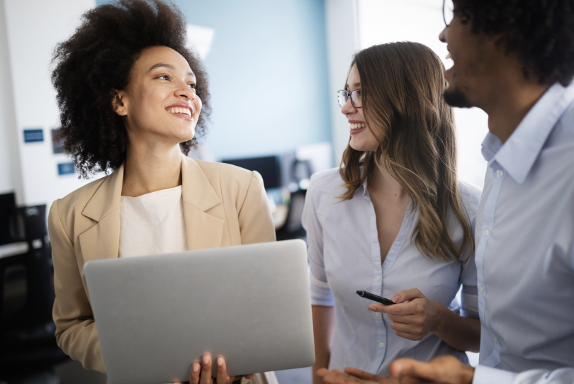 colleagues working together in an office